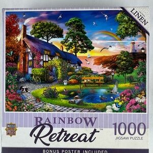 NIB Master Pieces “Rainbow Retreat” 1000 Piece Puzzle